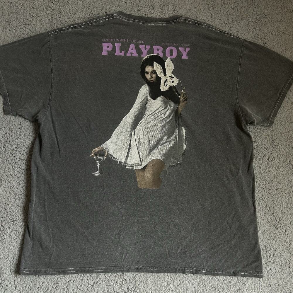 Playboy Men’s Graphic Pin Up T Shirt Size Large October 1968 Graphic Black - Picture 11 of 14